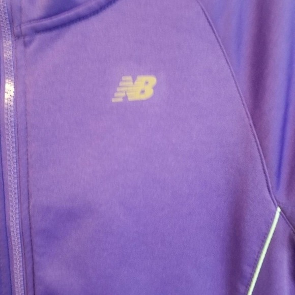 New Balance Purple athletic jacket hoodie girls size 16 - Picture 3 of 5